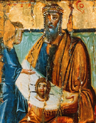  Abgar V of Edessa receiving the Mandylion from Thaddeus