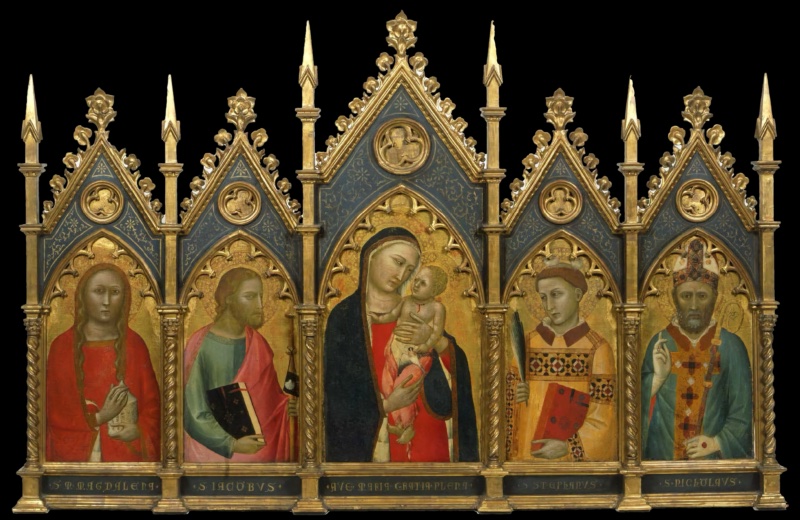 Virgin and Child, with Saints Mary Magdalene, James Major, Stephen, and a Bishop Saint
