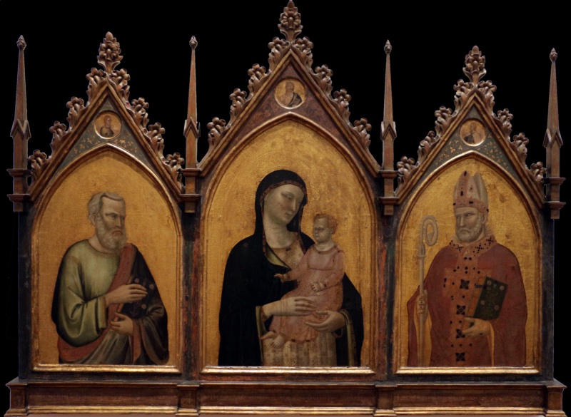 Triptych with Virgin and Child between Saint Matthew the Evangelist and Saint Nicholas of Bari