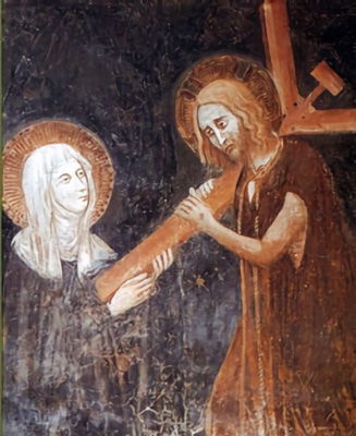 Christ implanting his Cross in the heart of Clare of Montefalco
