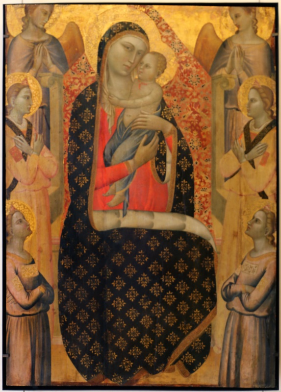 Enthroned Madonna with Six Angels