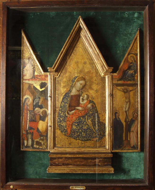 Our Lady of Humility; The Nativity; The Crucifixion; The Annunciation (top left and right)