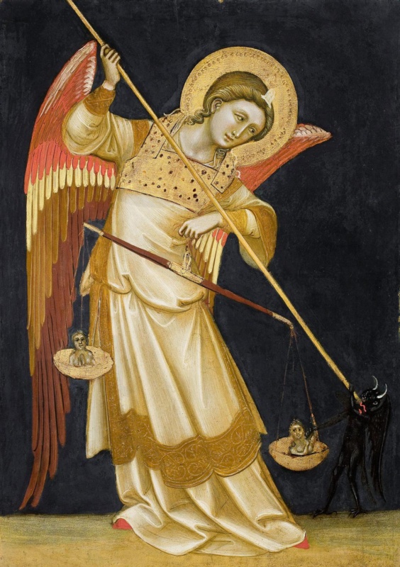 Archangel Michael weighing souls