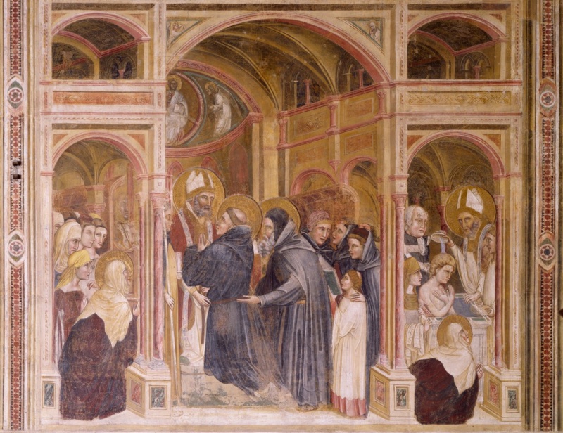 The Eremitani Choir Frescoes: Vestments and Baptism of Augustine, Scene from Stories of St Philip and St Augustine
