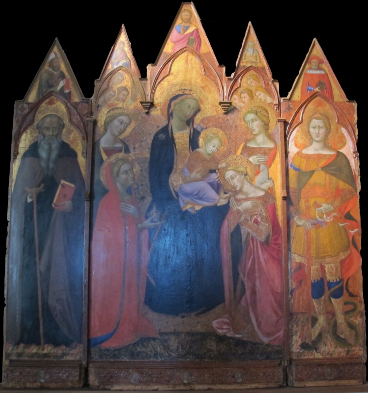 Mystic Coronation of Saint Catherine of Alexandria, with Saints Mary Magdalene, Lucy, and Agnes, between Saints Anthony Abbot and Michael the Archangel