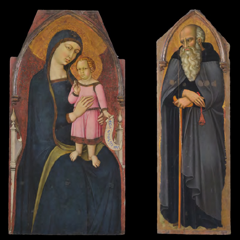 Madonna and Child Enthroned; Saint Anthony Abbot