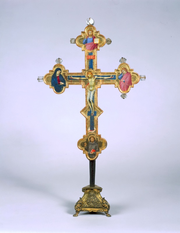 Portable Cross; obverse: Crucified Christ with Virgin, Saints John the Evangelist and Francis; reverse: Crucified Christ with Saints Michael, Paul, Peter, and Louis of Toulouse