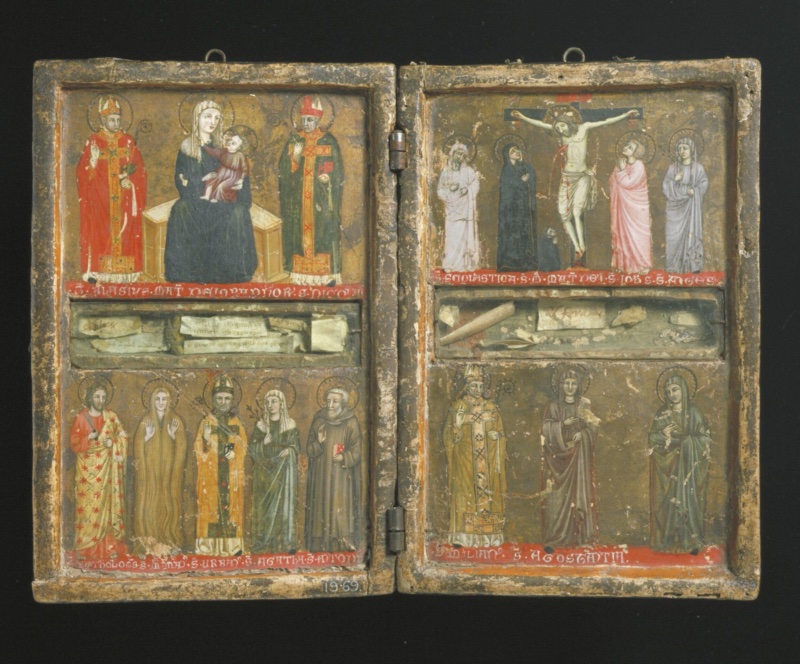 The Virgin and Child with Saints Blasius and Nicholas; Saints Bartholomew, Mary Magdalen, Urban, Agatha and Anthony