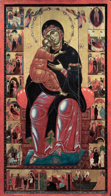 Madonna Enthroned with Seventeen Scenes from the Life of the Virgin