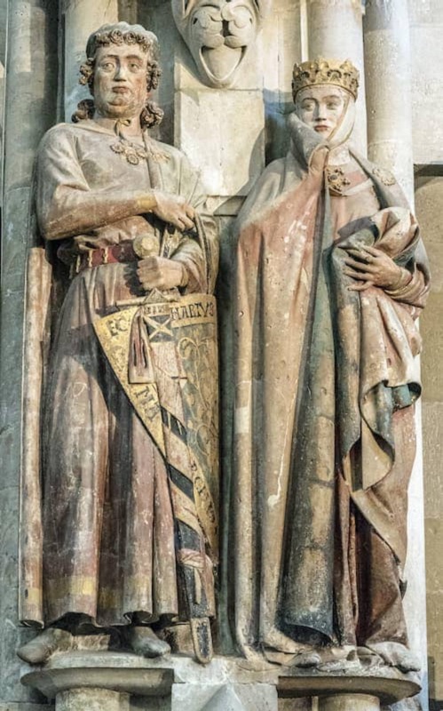 Margrave Ekkehard II with his wife Uta von Ballenstedt