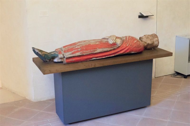 The wooden statue of St Pontianus