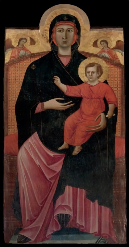 Madonna Enthroned with the Infant Jesus and Two Angels