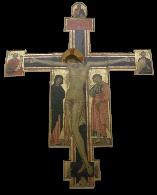 Crucifix with the Virgin, Saint John the Evangelist, Isaiah, Jeremiah, and Christ in Benediction