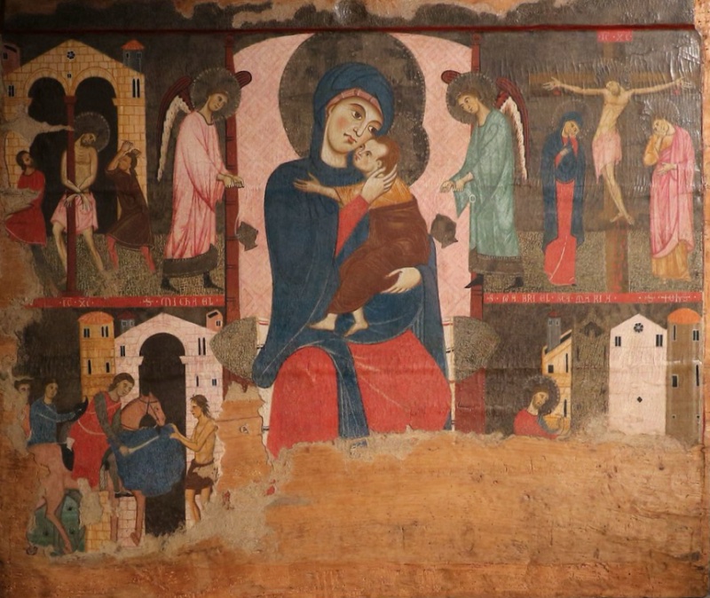 Madonna con il Bambino, e storie della Passione di Gesù e della vita di San Martino