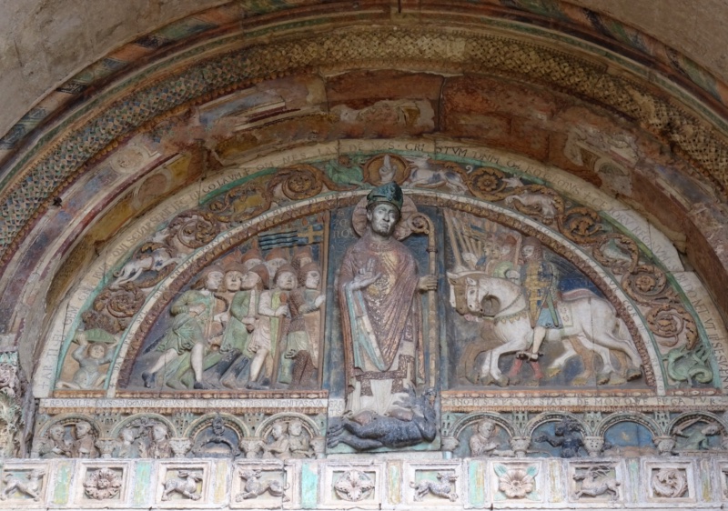 Lunette of the portal of San Zeno Basilica, Verona