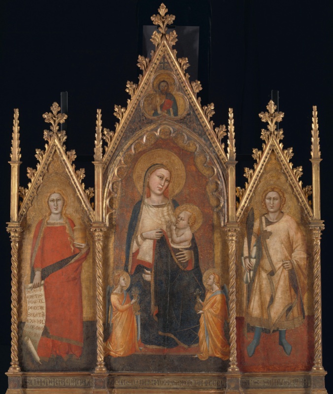 Triptych with the Virgin and Child, and Saints Mary Magdalene and Ansanus