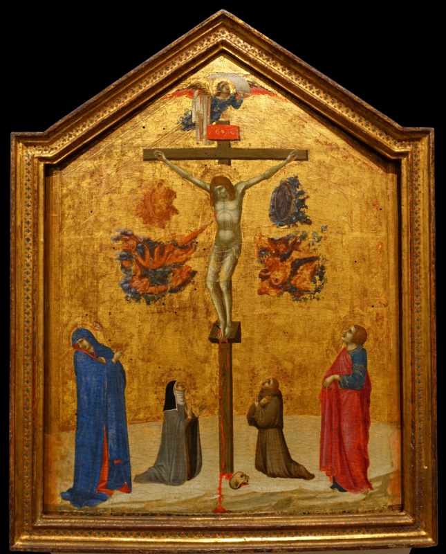 Christ on the Cross with the Virgin and Saints Clare, John the Evangelist, and Francis