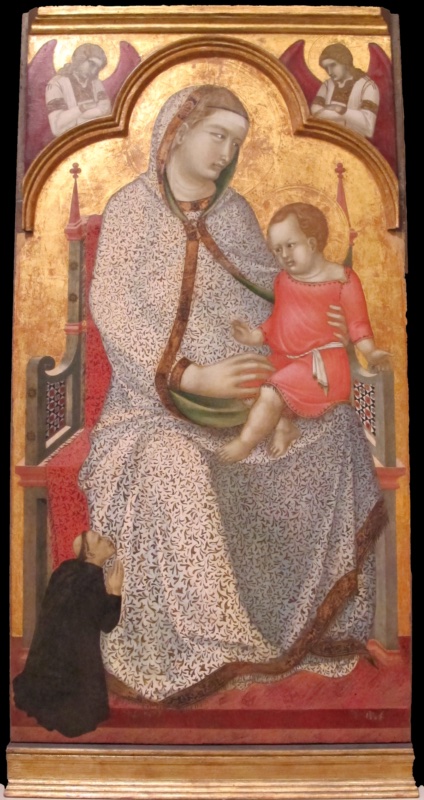 Virgin and Child Enthroned and a Servite Friar, with Angels