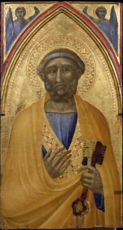 Compartment of tabernacle with doors: St. Peter