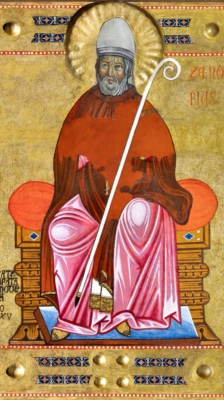 Saint Zanobi Enthroned Between the Holy Deacons Eugene and Crescentius, Stories from the Life of Saint Zanobi