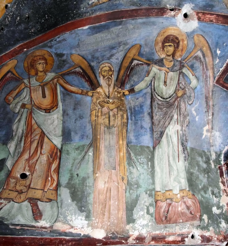 St. Neophytos Between the Archangels Michael and Gabriel (Bema)