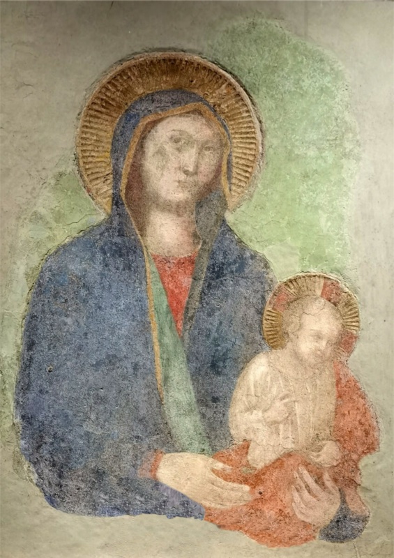 Madonna della Bocciata fresco by Pietro Cavallini