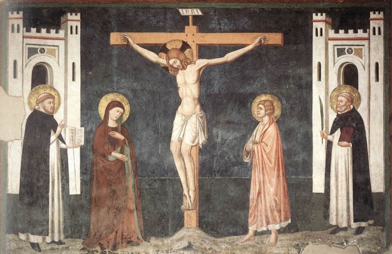 Crucifixion fresco by Pietro Cavallini